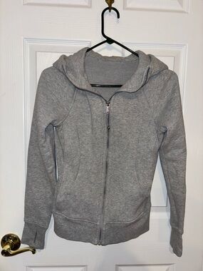 lululemon athletica Gray Full-Zip Hooded Sweatshirt